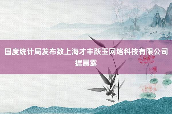 国度统计局发布数上海才丰跃玉网络科技有限公司据暴露